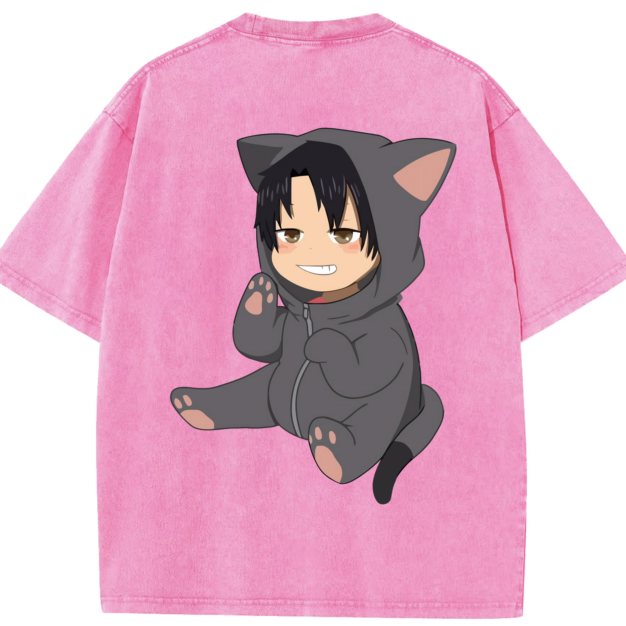 （画像用） ハイキュー!! Haikyu!! 綿100% ヴィンテージ風 半袖Tシャツ（背面プリント）